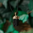 thumbnail image 5 of Ayana Black Tourmaline Necklace For Women - Natural Crystal Gemstone Pendant - Unique Birthday Gifts For Women - Black Crystal, Gold Plated Copper, 18-22 Inch Adjustable Vegan Cord - Premium Pouch, 5 of 8