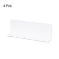 thumbnail image 3 of Uxcell L Type Shelf Dividers, Clear Closet Shelf Separator 20 x 3 x 6cm 4Pcs, 3 of 5