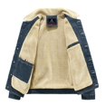 thumbnail image 2 of Denim Jacket Men Winter Fleece Lined Deim Coat With Multi-Pockets chaqueta vaquera hombre, 2 of 7