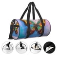 thumbnail image 5 of KLL Oil Painting Beautiful Butterfly Duffle Bag For Men Women Sport Gym Fitness Tote Travel Training Workout Basketball Football Weekender, 5 of 8