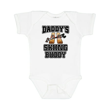 

Inktastic Daddys Skiing Buddy Kids Skis Gift Baby Boy or Baby Girl Bodysuit