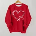 thumbnail image 2 of Posijego Girls Boys Valentine's Day Sweatshirts Long Sleeve Heart Graphic Tee Spring Pullover Sweatshirt for Kids 1-15 Years, 2 of 9
