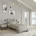 thumbnail image 4 of Merrick Lane Metal Twin Size Headboard Contemporary Arched Headboard With Adjustable Rail Slots, 4 of 12