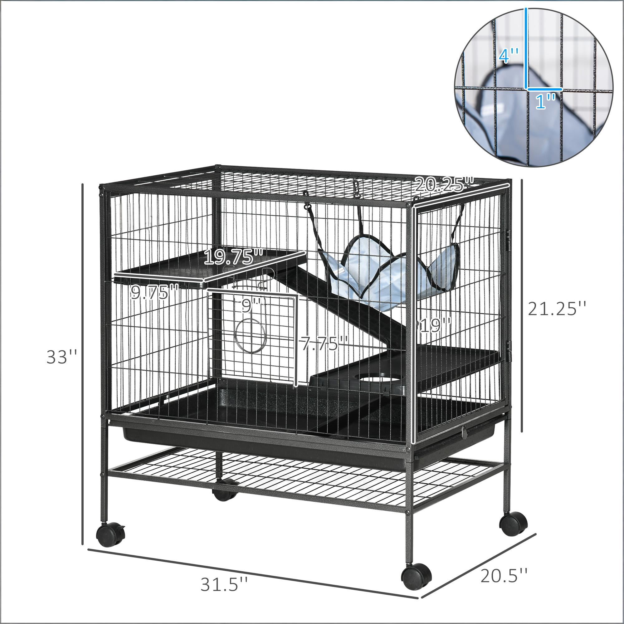 Pet House,Small Animal Hutch Cage,Small Pet Hutch with Wheels