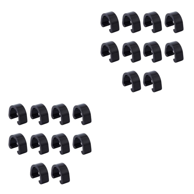 Soidarity 10 piezas Cable de bicicleta C Clips Hebillas de fijación de metal profesional Accesorio de fijación Conveniente fijador para Negro 2Conjunto