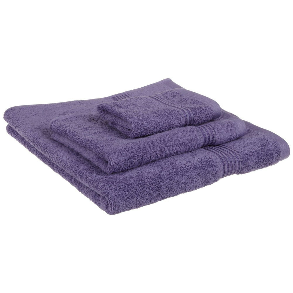 Premium AllCotton 3piece Bath Towel Set, Royal Purple