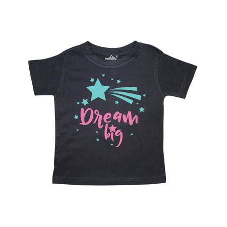 

Inktastic Dream Big Shooting Star Wish - Pink Blue Gift Toddler Boy or Toddler Girl T-Shirt