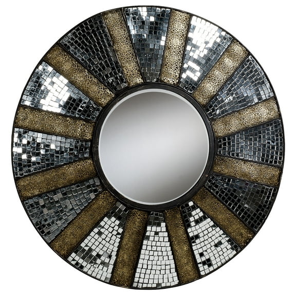 Brylee Mirrored Metal Wall Sculpture Clear