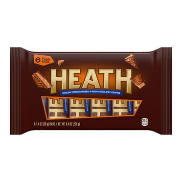 Heath Chocolatey English Toffee Candy, Bars 1.4 oz, 6 Count