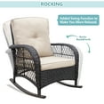 thumbnail image 5 of JP Outdoor 2PCS Modern Farmhouse Wicker Rocking Chair for Indoor or Outdoor Patio,Khaki（Brown Wicker), 5 of 10