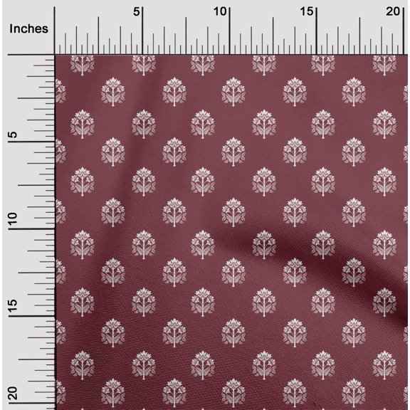oneOone Cotton Poplin Twill Maroon Fabric Block Quilting Supplies Print Sewing Fabric By The Yard 56 Inch Wide