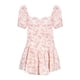 thumbnail image 1 of Vestido floral Puff manga corta dobladillo irregular elegante moda mujer vestido de verano para citas diarias vestido de vacaciones S, 1 of 14