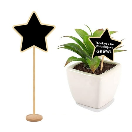 

NIUREDLTD Pack Of 10 Mini Wooden Blackboards Small Rectangular Wedding Blackboards Message Boards And Special Event Decorations