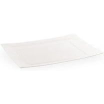 9 inch Clear Rectangle Dinner Plate – Elegant Disposable Plastic Dinner Plate for Weddings, Parties, Catering, and Buffets – Durable & Reusable Tableware – Food-Safe BPA-Free Design (110)