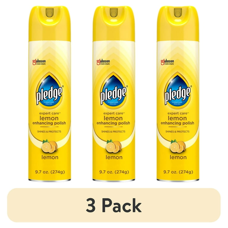 Pledge Expert Care Wood Polish, Lemon, 9.7 oz., 3-Pack photo 1
