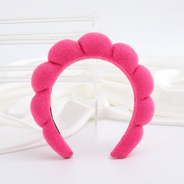 Diadema de esponja en forma de nube para la parte superior del cráneo, cueva para el cabello, toalla para lavarse la cara, diadema de tela para mujer