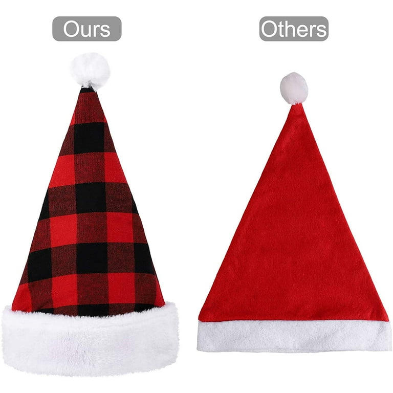 Black and 2024 red christmas hat
