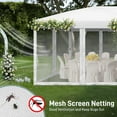 thumbnail image 4 of Ktaxon 10x20 Ez Pop Up Canopy Tent,Outdoor Sun Shade Shelter with Mosquito Netting,Outdoor Gazebo,One Push Setup with Bag,6 Sidewalls,UPF50+ - White, 4 of 8