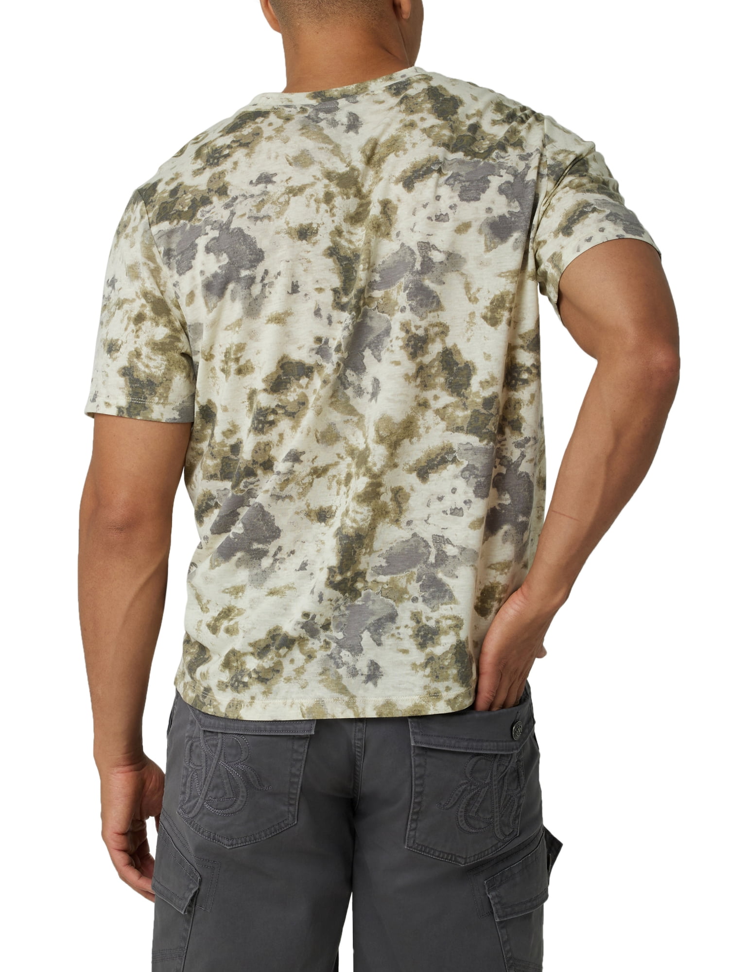 Rock & Republic Men's Short Sleeve Tri Color Tee