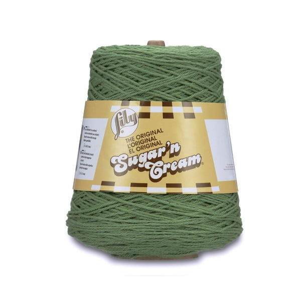 Lily Sugar’n Cream Cone Yarn, Sage, 14oz(400g), Medium, Cotton