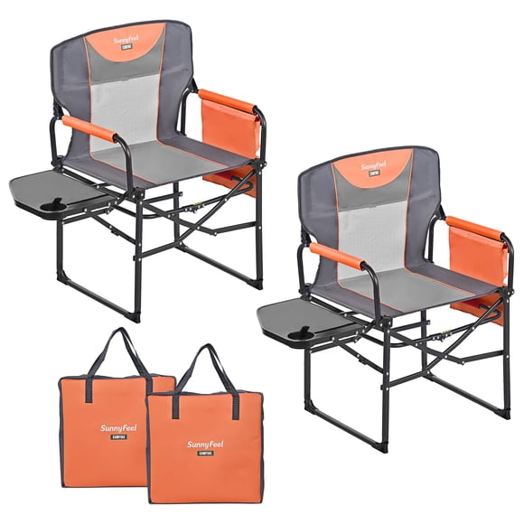 Silla Camping Directors SUNNYFEEL, resistente, con mesa auxiliar