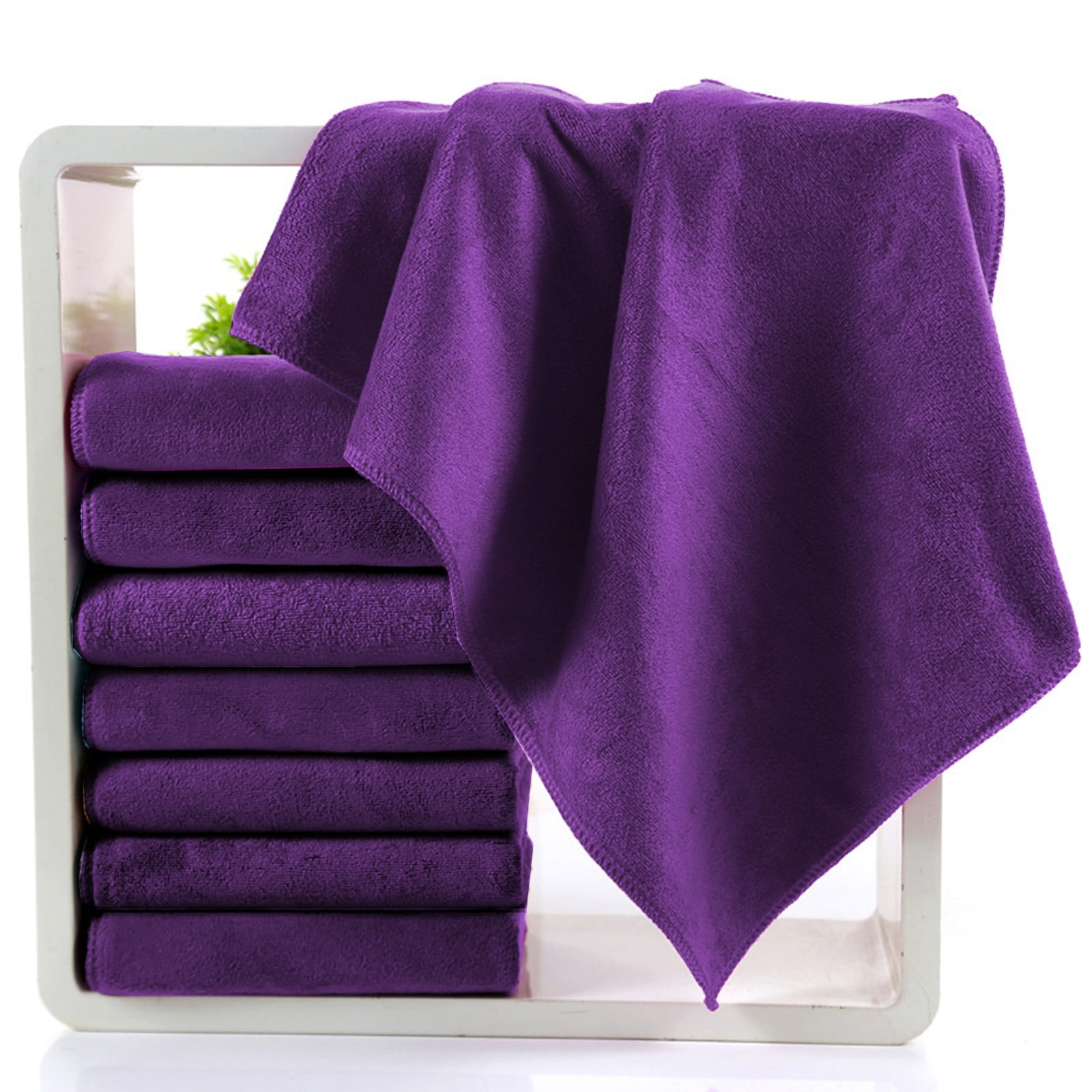 Tyidzon 10 Piece Hand Towels for Bathroom Soft Highly Absorbent Towel Set, 12x28 Inch Quick-Drying Machine Washable Face Towels for Bathroom, Hotel, Spa, Gym, College Dorm Room, Purple