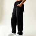 thumbnail image 6 of Edvintorg Sweat Pants for Womens Plus Size Elastic Waisted Wide Leg Sweatpant Loose Casual Drawstring Jogger with Pocket Trendy Womens Clothes S-3XL Black, 6 of 6