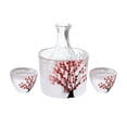 thumbnail image 4 of Juego de sake de cristal, juego de regalos, japonés transparente para frío/caliente/caliente, vasos de Sake fríos para inauguración de la casa, mesa 1 Jarra 2 Taza 1 Tanque, 4 of 9