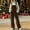 💖 Brown, variant on Womens Hiking Pants Solid Color Velvet Bib Overalls Wide‑leg Jumpsuit, Button Fastening Relaxed Cut, Cozy Warm Material for Winter Casual Everyday Wear