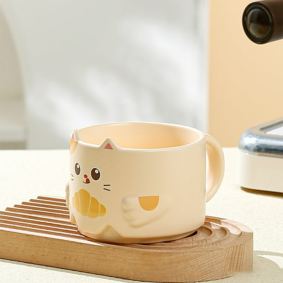 TopLLC Small Cartoons Cats Stacking Cup Mug Home Office Coffee Cup Originality Personality Ceramic Cup mug cup