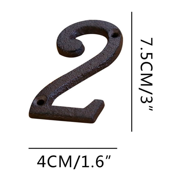 Creative Wrought Iron House Numbers Letters Decorative Sign for Outdoor Garden Door Mailbox Address Plaque Rustic Industrial Style