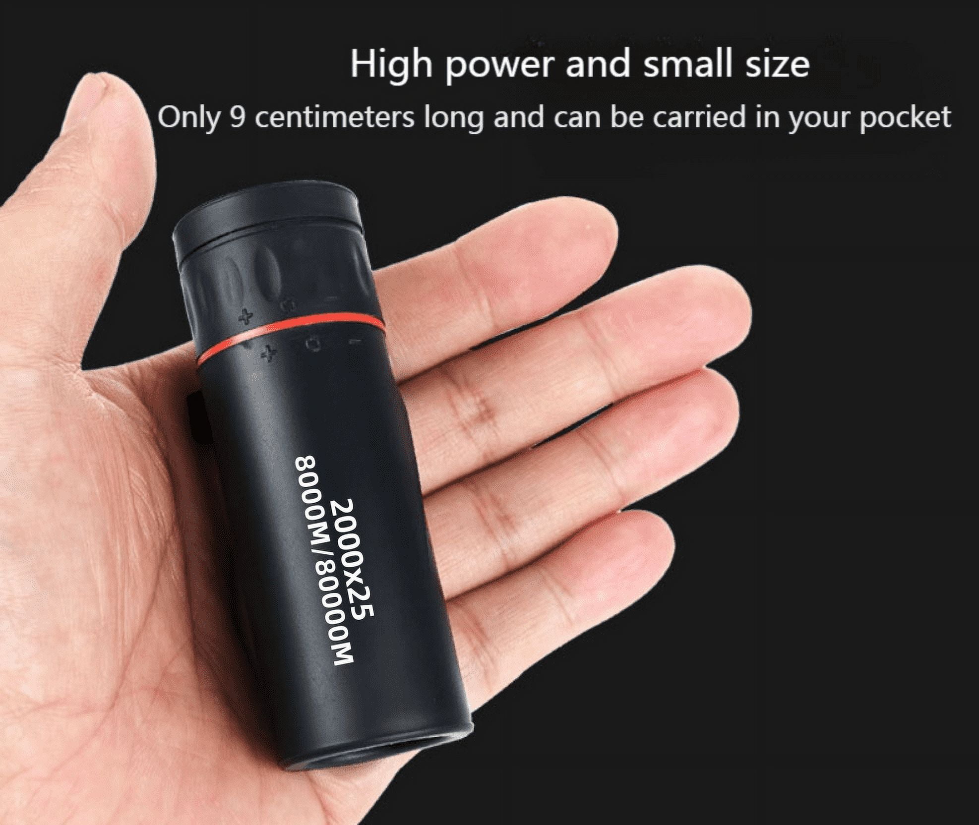 2000x25 Monocular Telescope Mini Portable HD Night Vision Binocular Waterproof Outdoor Camping Climbing Birdwatching Telescopes