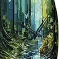 thumbnail image 3 of Designart "Pulse River Drip Natures art painting II" Landscapes Oversized Wall Clock, 3 of 5