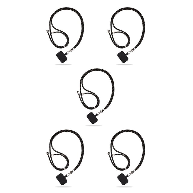 sweethay Cuerda para colgar en el cuello del teléfono móvil cordón de agarre anticaída de poliéster portátil con tarjeta adhesiva senderismo Camping Type2 NO2