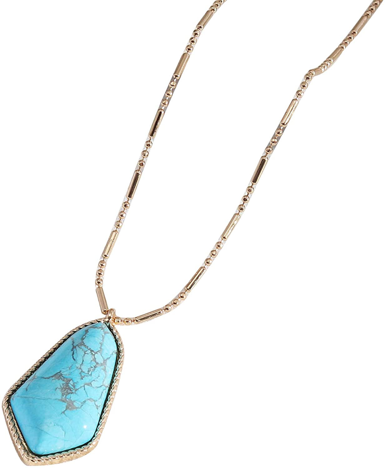 Details about   Pear Necklace with Synthetic Opal 