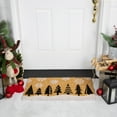 thumbnail image 2 of Northlight Trees and Snowflakes Natural Coir Christmas Outdoor Doormat 18" x 30", 2 of 6