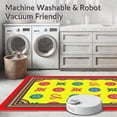 thumbnail image 5 of ODIKA 2'x3' Machine Washable Non-Slip Area Rug, Cane Stripe Medallion Joyful Season Accent High Traffic Rug, Yellow, 611167, 5 of 5
