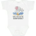 thumbnail image 3 of Inktastic Will You Be My Godfather? Elephants Moon and Stars Boys or Girls Baby Bodysuit, 3 of 5