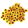 thumbnail image 1 of 100 cabezas de girasol artificiales para decoración de fiestas en casa. brillar Electrónica, 1 of 1