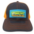 thumbnail image 3 of Panama Jack Two-Tone Neon Mesh Snap Back Baseball Cap, 2 1/2" Brim Bill (Orange), 3 of 7