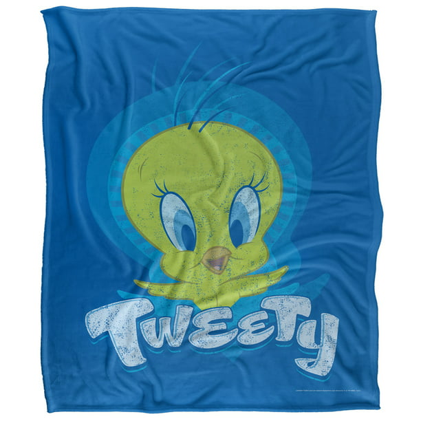 Looney Tunes Blanket, 50'x60', Tweety Swirl Silky Touch Super Soft Throw