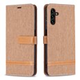 thumbnail image 2 of Feishell Case for Samsung Galaxy S24 Cloth Texture Premium PU Leather Simple Wallet Case [Credit Card Slots] [Kickstand] [Magnetic Closure] [Wrist Strap] Shockproof Flip Cover,Brown, 2 of 8