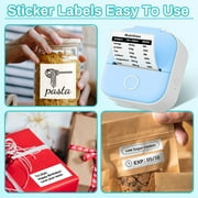 Phomemo T02 Portable Label Maker, Mini Sticker Printer, Bluetooth Inkless Sticker Maker Machine, Mobile Printer for Study Notes, Kids Gift, Photos, Journals, To-dos (Blue)