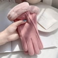 thumbnail image 2 of CYSFASHION Winter Gloves for Women Fitness Snow Warm Plush Casual Cotton Thermal Gloves Pink, 2 of 9