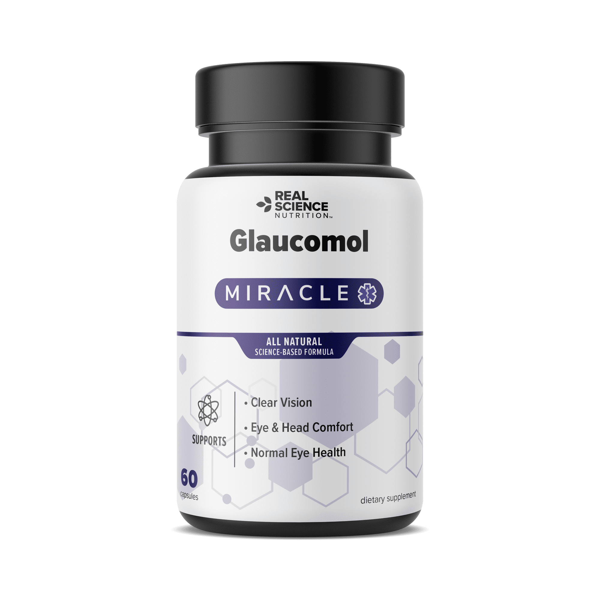 Real Science Nutrition Glaucomanol Miracle Vision Support Supplement Vegan Gluten-Free 60 Count