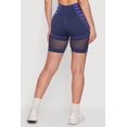 thumbnail image 4 of Women's Striped Fishnet Detail Seamless Biker Shorts, 4 of 4