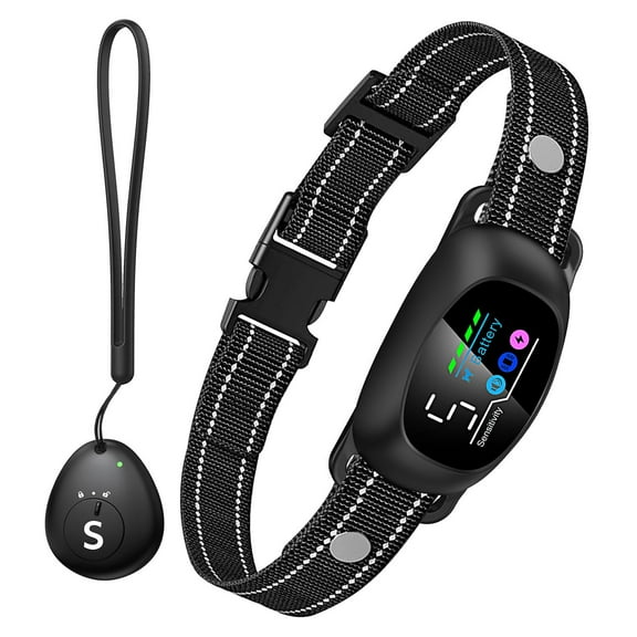 2-in-1 Dog Bark Collar with Remote – Smart Anti Barking Device with Auto & Manual Modes, Shock, Beep & Vibration, Bark Collar for Small Medium Large Dogs, Waterproof, Rechargeable