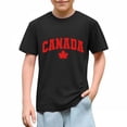thumbnail image 5 of Xdegoge Kids Boys Girls Canada Maple Leaf Graphic T Shirt Short Sleeve Crewneck Casual Basic Tops Children Breathable Summer Playwear Active Clothes Vacation Outfits, 5 of 6