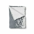 thumbnail image 2 of Floral Soft Flannel Fleece Blanket, Flower Arrangement Contrasting Colors Wildflowers Leaves Stalks Nature Inspirations, Cozy Plush for Indoor and Outdoor Use, 50" x 60", Grey White, by Ambesonne, 2 of 6