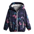 thumbnail image 4 of Kiijoy Girls Hooded Rain Jacket Kids Cute Butterfly Lightweight Windbreaker, 5-6 Years, 4 of 5